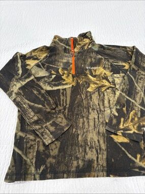 Columbia Kids Realtree-Style Camo Fleece Quarter-Zip 
Size M 10-12